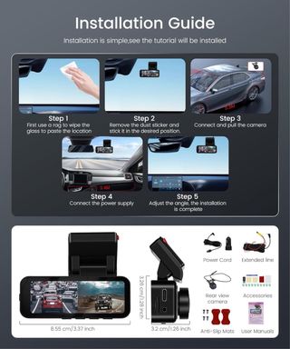 NUEVO! (70€) Dashcam Coche 4K 2K WiFi Dual Cam