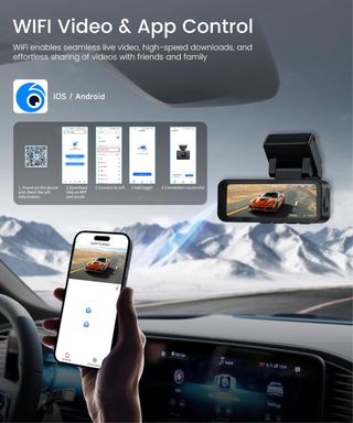 NUEVO! (70€) Dashcam Coche 4K 2K WiFi Dual Cam