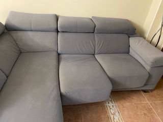 Sofá Chaiselongue Gris Antihuellas