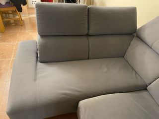 Sofá Chaiselongue Gris Antihuellas