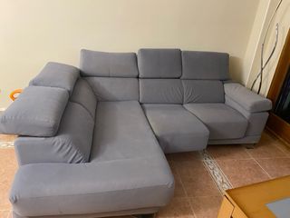 Sofá Chaiselongue Gris Antihuellas