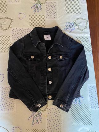 Chaqueta vaquera negra niña 7-8 años