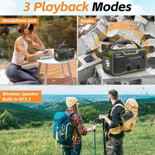 Radio Emergencia 27000mAh Solar FM/AM