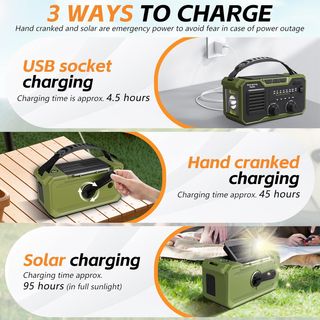 Radio Emergencia 27000mAh Solar FM/AM