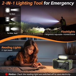 Radio Emergencia 27000mAh Solar FM/AM