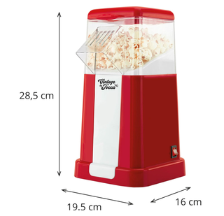 Máquina palomitas JOCCA 1200W sin aceite vintage