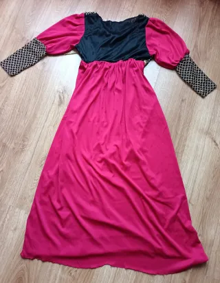 Disfraz Medieval Rosa y Dorado