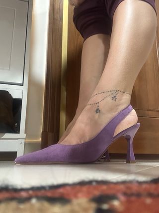 Zapatos destalonados MaryPaz morados talla 38