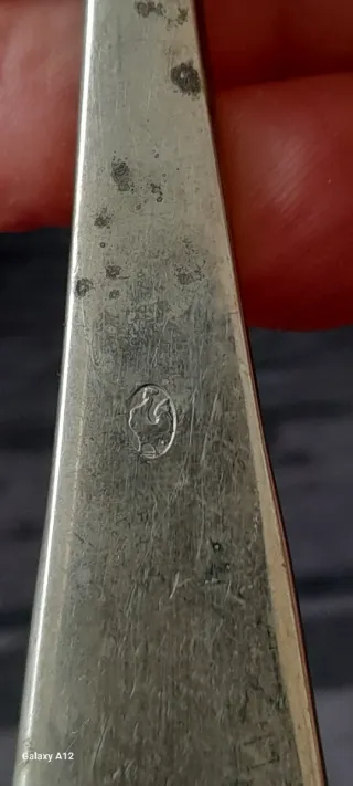 Lote Cubiertos Antiguos Alpaca Plateada Dalia