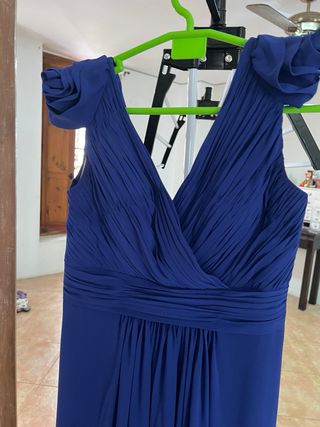 Vestido largo azul de fiesta