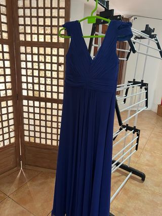 Vestido largo azul de fiesta