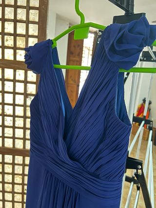 Vestido largo azul de fiesta