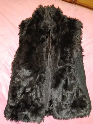 Chaleco pelo negro Talla S
