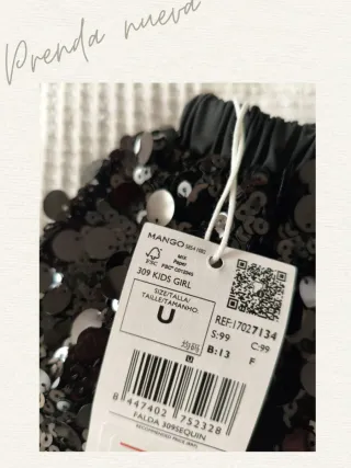 Falda lentejuelas niña