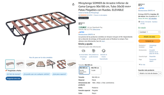 Somier Cama Canguro Miroytengo 90x180 cm