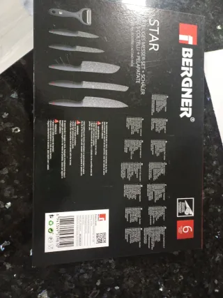 Set 5 Cuchillos + Pelador Bergner STAR