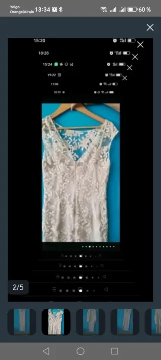 Vestido de novia/cóctel beige