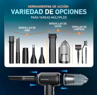 Aspirador mano PORTENTUM 2en1 inalámbrico soplador