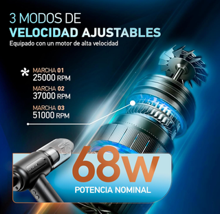 Aspirador mano PORTENTUM 2en1 inalámbrico soplador