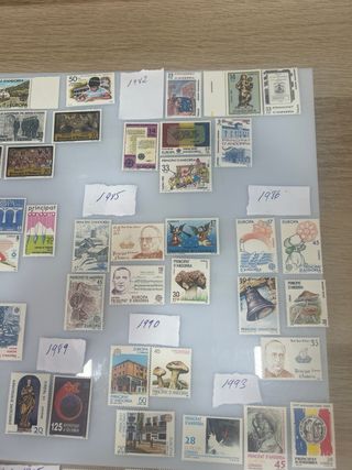 Sellos Andorra años 80