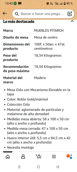 Tavolo ausiliario sollevabile in rovere e pietra nuova