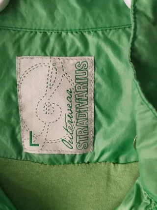 Chaqueta Bomber Cortavientos Verde Talla L