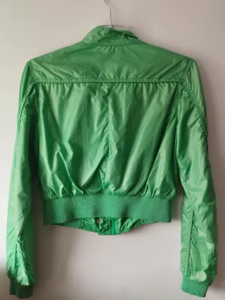 Chaqueta Bomber Cortavientos Verde Talla L