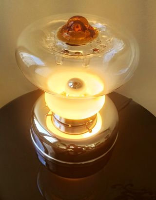 Lámpara Mazzega Murano Cristal Soplado Italia 70´s