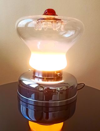 Lámpara Mazzega Murano Cristal Soplado Italia 70´s