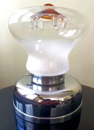 Lámpara Mazzega Murano Cristal Soplado Italia 70´s