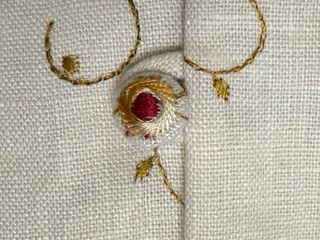 Chaqueta beige floral mujer