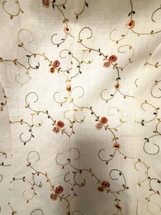 Chaqueta beige floral mujer