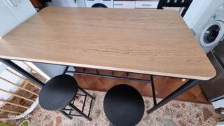 Mesa alta IKEA madera y metal