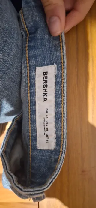 Pantalones campana vaqueros azules