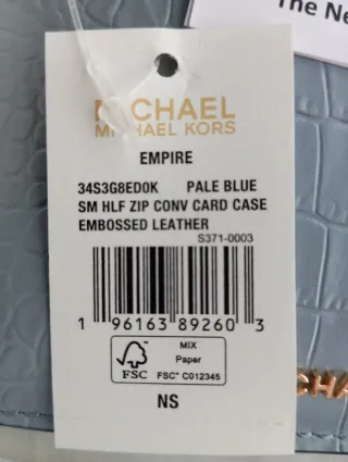 Tarjetero Michael Kors Azul Cocodrilo