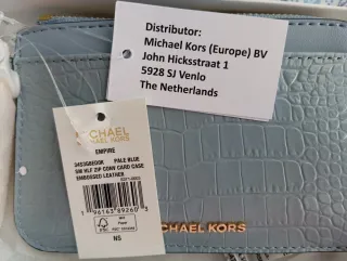 Tarjetero Michael Kors Azul Cocodrilo