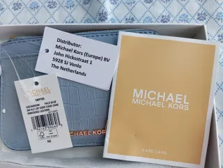 Tarjetero Michael Kors Azul Cocodrilo