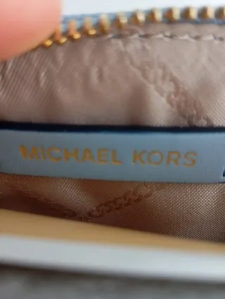 Tarjetero Michael Kors Azul Cocodrilo
