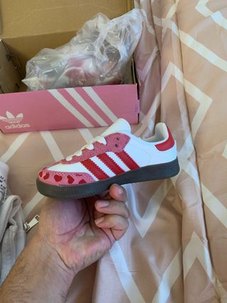 Adidas Samba Corazón Rosa y Rojo numero 27