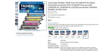 myCartridge TN248XL Toner TN-248 CMYK 4 Pack