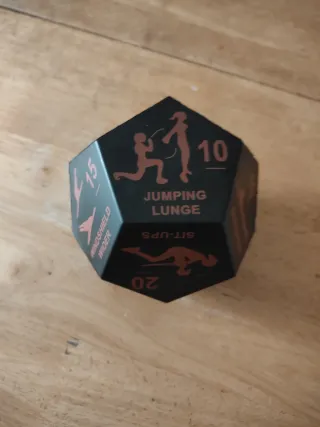 Dado de ejercicios para gimnasio