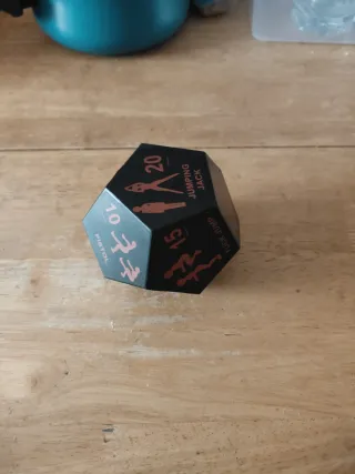 Dado de ejercicios para gimnasio