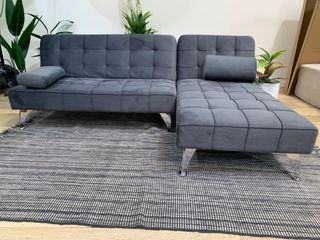Sofá Cama Gris TERCIOPELO