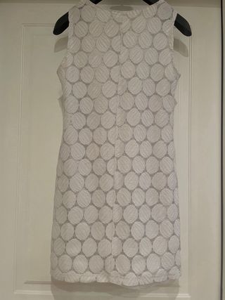 Vestito bianco trama pizzo stile coquette