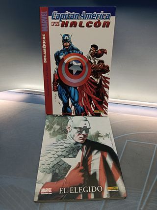 dos cómics CAPITÁN AMÉRICA, el elegido + dos americas (capitán y el halcón)