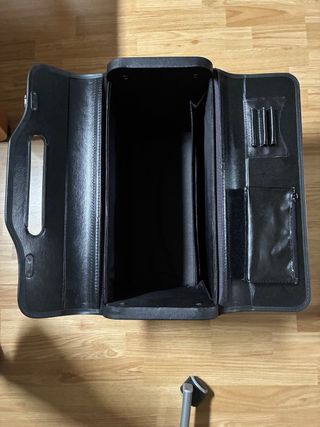 Maletín piloto piel negro