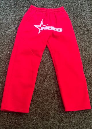 Pantalón de chándal rojo con logo