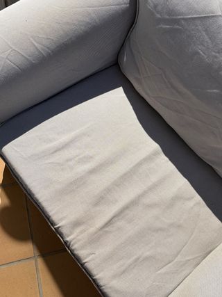 Sofá de 2 plazas beige/gris claro