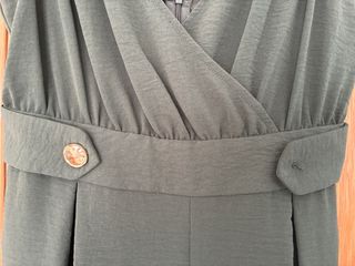 Mono verde con botones dorados