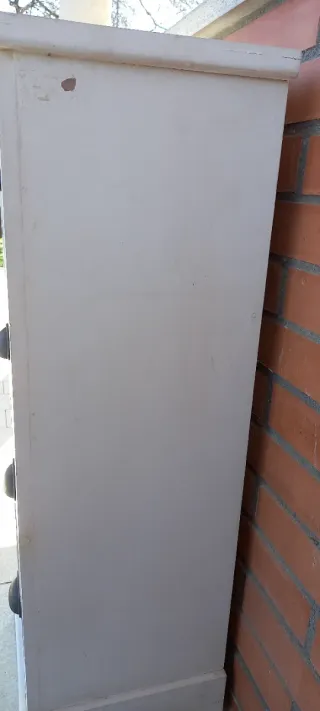 Cajonera estrecha blanco, azul y gris